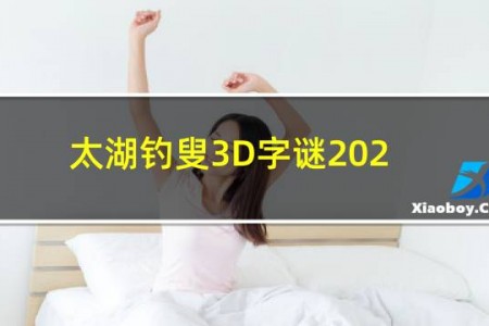 太湖钓叟3D字谜2022年190期